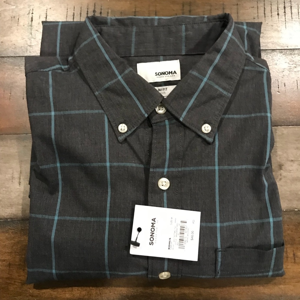 Sonoma Slim Fit Stretch Long Sleeve Shirt